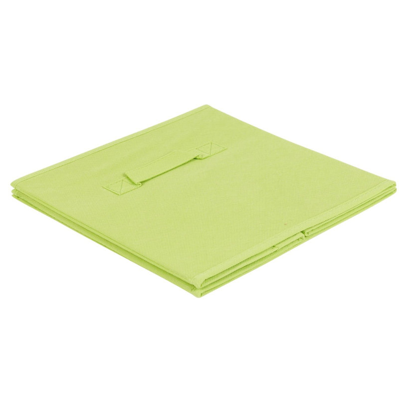 Rebrilliant Fabric Decorative Bin, Green, 27cm H x 21.5cm W x 24.5cm D