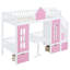 Lit superposé rose Twintwin avec bureau convertible, bureau stable et captivant - rose, intriguant-355529792