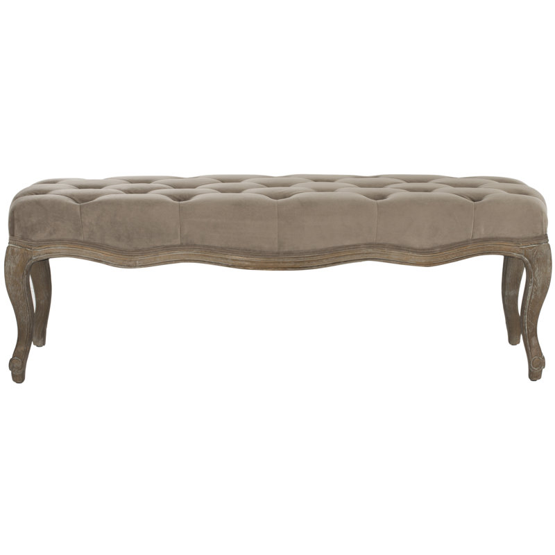 Carlisle Upholstered Bench, Mushroom Taupe
