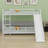 Metal Bunk Bed With Slide And Guardrails-529470369-529470371