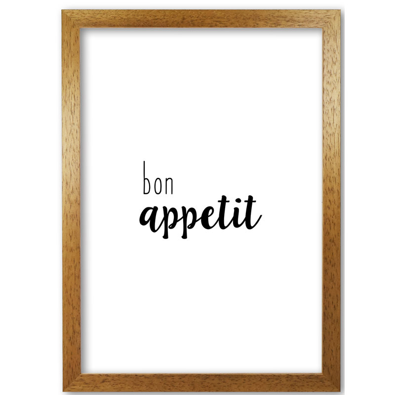 Bon Appetit Food - Print, 42cm H x 29.7cm W x 4cm D, Wrapped Canvas