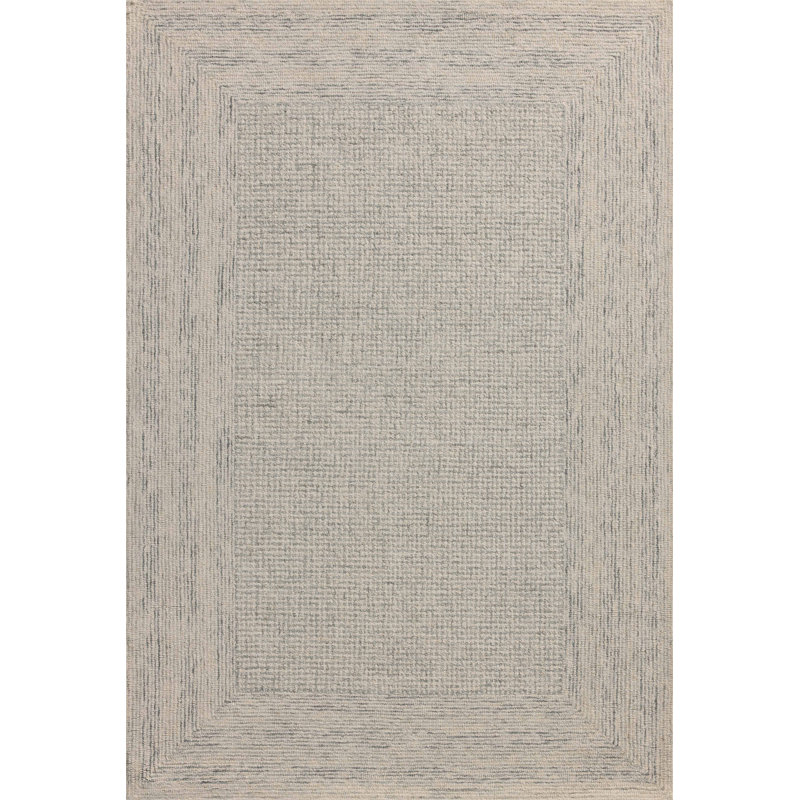 Amber Lewis x Loloi Windsor Ivory / Sky Area Rug, Square 1'6"
