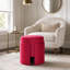 Repose-pieds pouf moderne en bois avec repose-pieds en velours