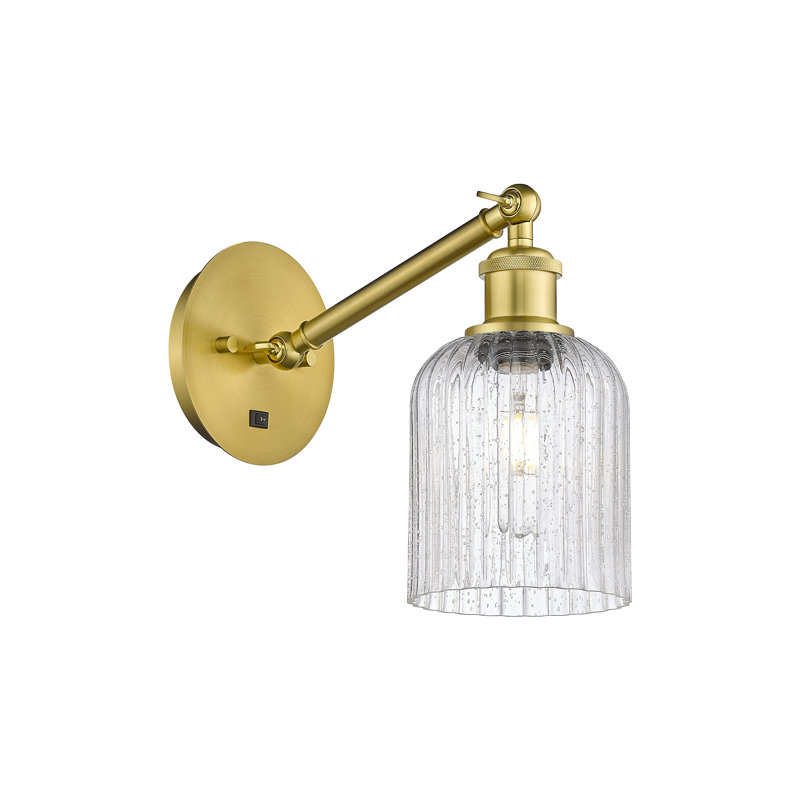 Fiennes Armed Sconce, Satin Gold, Mercury