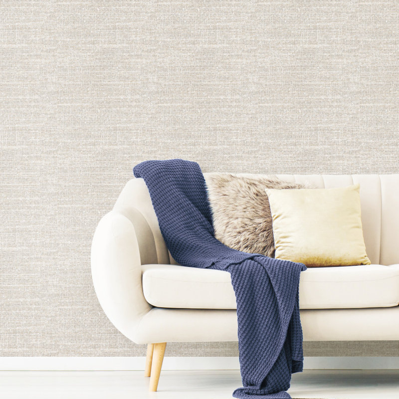 Hayley Tweed Peel & Stick Wallpaper, Beige