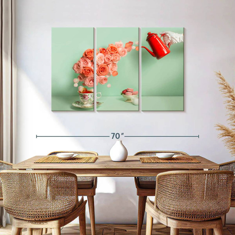 Harnek Rose Tea And Macarons, 36" H x 57" W