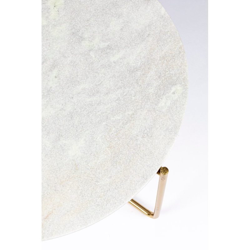 Timpa Marble Coffee Table, White