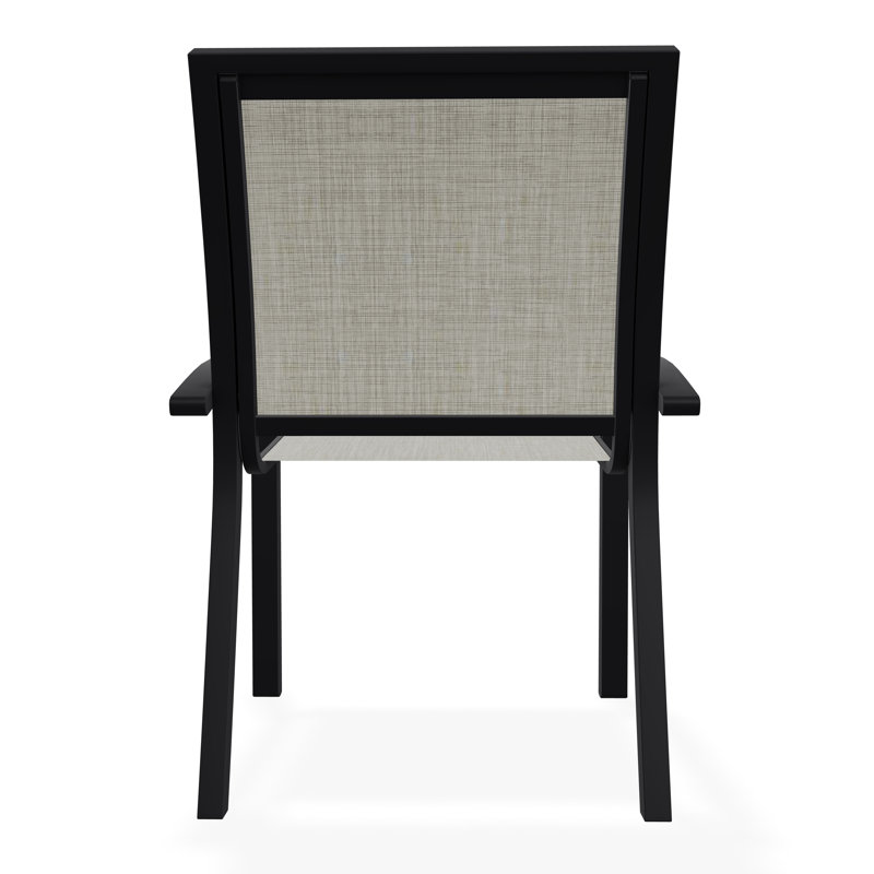 Chaise de café empilable Kendall, Noir, Ella