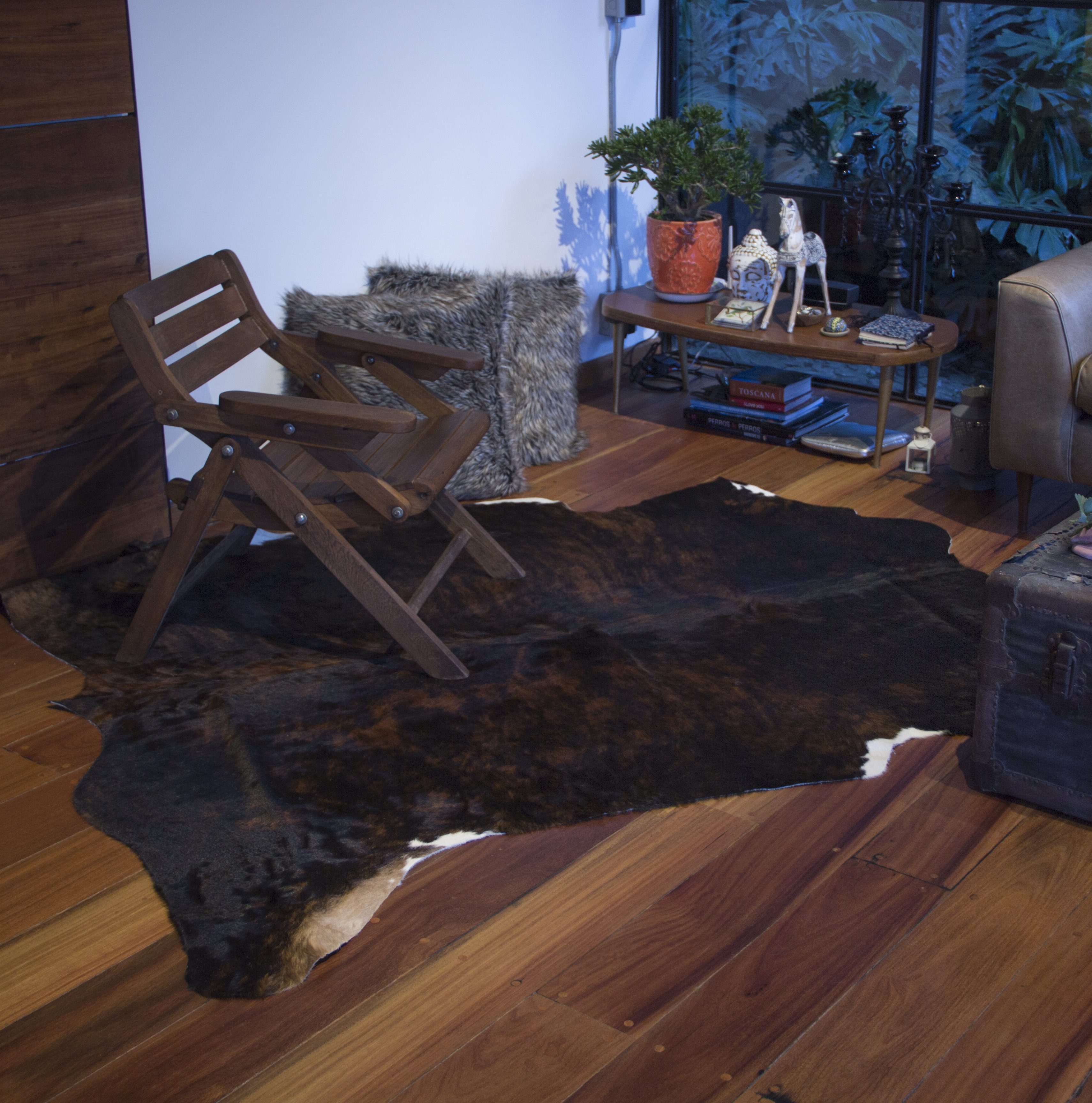 Deco Hides Morenci Hand Woven Cowhide Dark Brindle Area Rug & Reviews