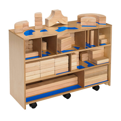 9 Compartment Manufactured Wood Shelving Unit