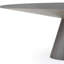 95" Grey Rounded Solid Wood Pedestal Base Dining Table