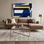 «Hard Edge», art mural bleu sur toile 68-8438966