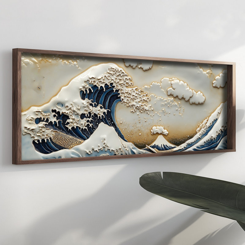 Élégante peinture décorative en panneau de fibres à densité moyenne, 15,7 x 47,2 x 0,1 pouces | 100% panneau de fibres à densité moyenne avec épaisseur de 3 mm, cadre 100% bois de pin | Œuvre d'art imprimé UV pour la décoration intérieure, le salon, le bureau, l'esthétique moderne