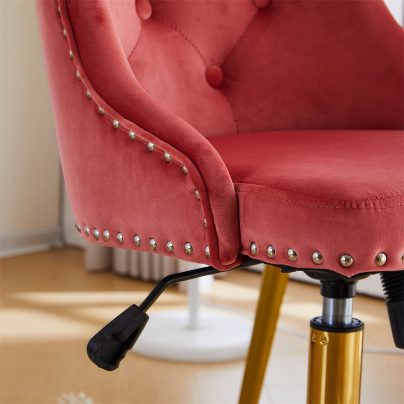 Matthias Task Chair Office Chairs Makeup chair, Gold, Red