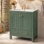 Ensemble de meuble-lavabo 60 po avec lavabos doubles (séparés), lavabos doubles en céramique, tablette de rangement et tiroirs séparés (miroir non inclus) - Solution de salle de bain moderne pour salles de bain spacieuses-133416785