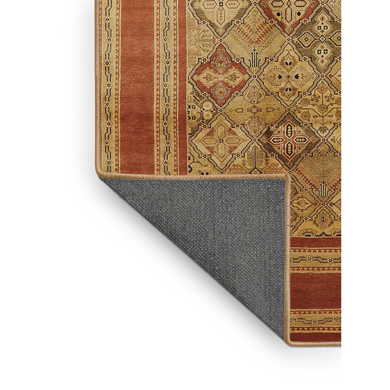 Tapis rouge / beige Khachadur Southwestern, Rectangle 5 pi x 8 pi