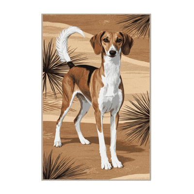 Washable Saluki Dogs Area Rug