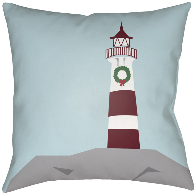  Holiday Cove Indoor/outdoor Throw Pillow, 16" H x 16" W x 4" D
