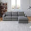 Canapé modulaire en L Boneless en forme de L avec méridienne et trois coussins Boneless-728526571