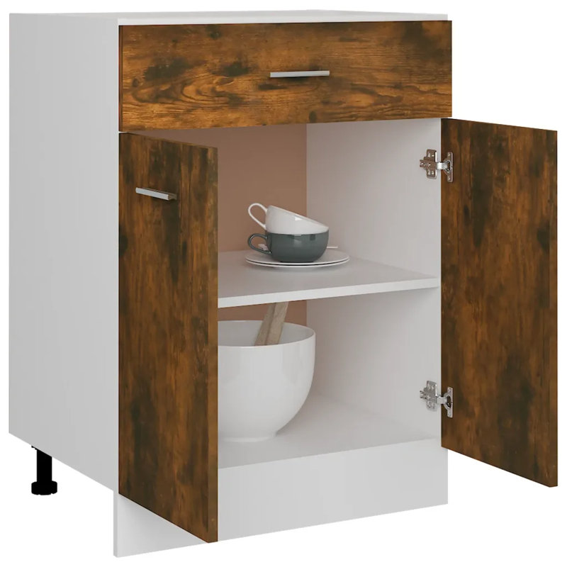 Drawer Bottom Cabinet Lyon, Smoked Oak