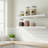 Retro Wooden Wall-Mounted Shelf Set (3 Pieces), White, Suitable For Bathroom/Bedroom/Living Room, Dual-Purpose For Book Storage And Decoration.