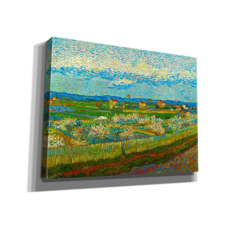 «Peach Trees In Blossom» sur toile par MASTERS Print, H 12 po x l 16 po x P 0,75 po