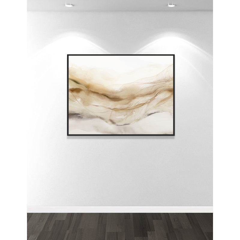 «Line Haze I», reproduction de paysage par Isabelle Z, Noir, H 37,5 po x l 49,5 po