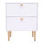 24.4" Tall 2-Drawer High Gloss Nightstand-2111079104