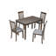 Table de salle à manger en bois, table de cuisine pour petit espace, table de salle à manger pour 4 personnes-392042812