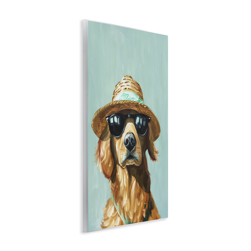 "Beach Ready Dog" par Petals Prints Design, H 19 po x l 13 po