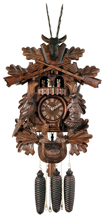 Eight Day Solid Wood Wall Clock