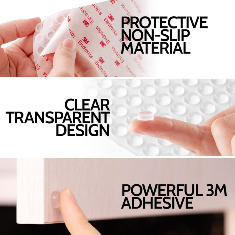 Adhésif transparent Zulay Home Cabinet Bumpers, H 5 po x l 7,55 po