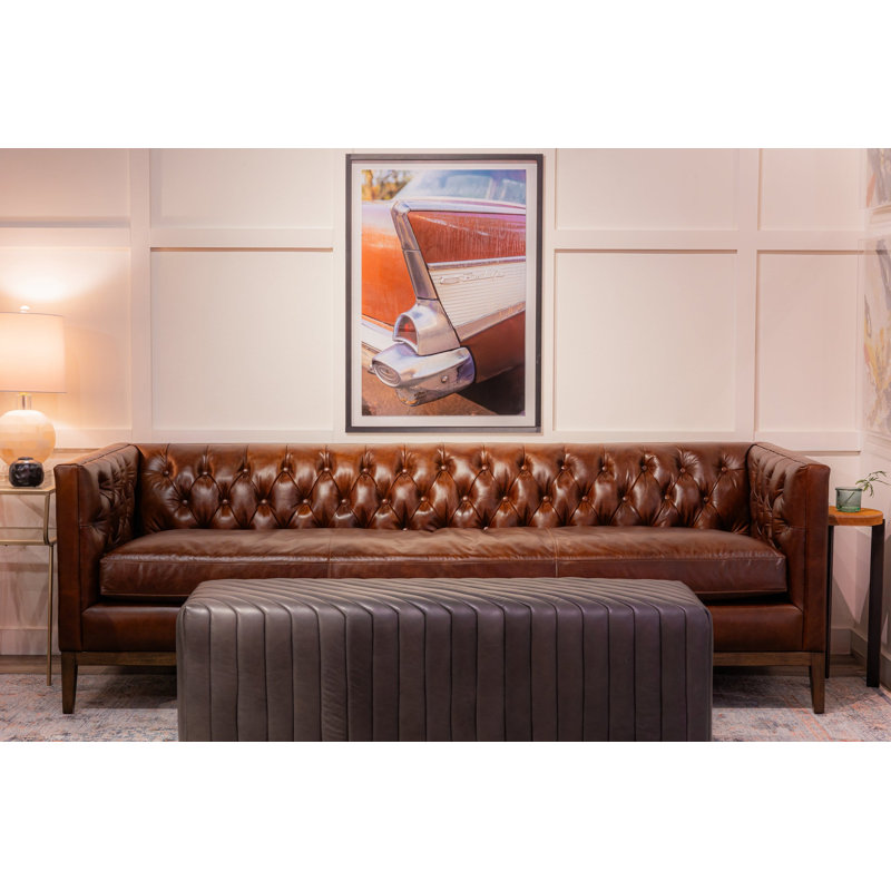 Clara Sofa in Ambassador Ocean, Linden Chocolate 
