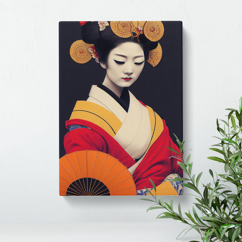 XC1022-1687X Contemporary Geisha No.3 - Wrapped Canvas Print, 76cm H x 50cm W x 3cm D