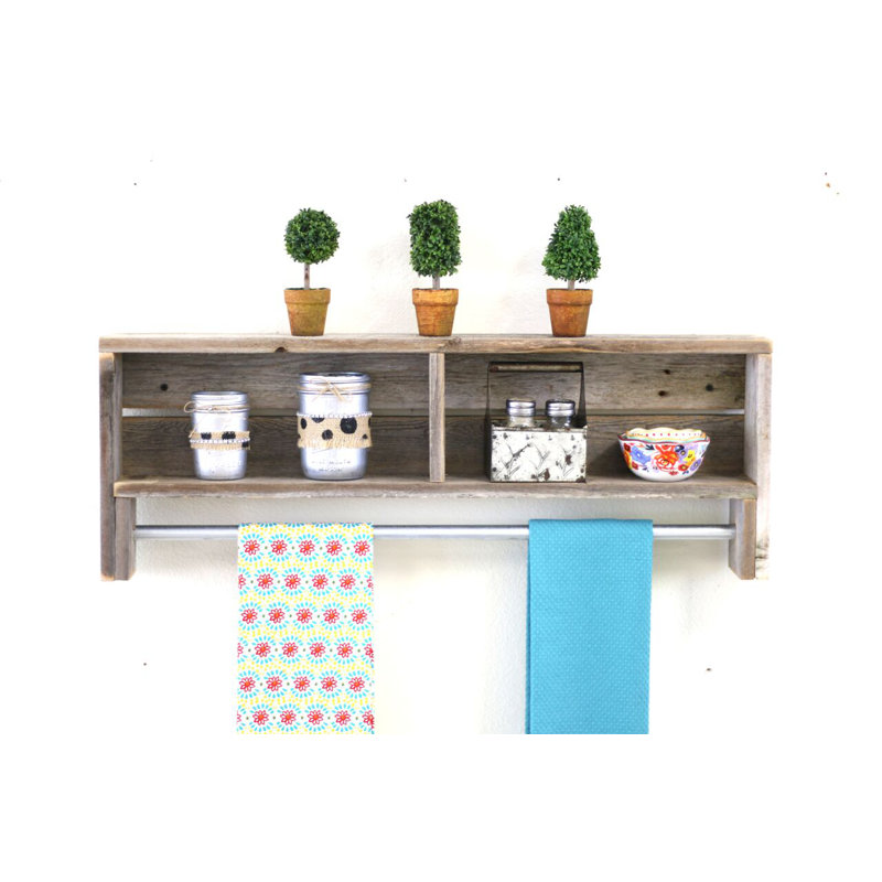 Combs Pine Solid Wood Cube Shelf