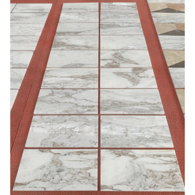12×24 White Marble, Natural Marble, For Wall And Floor, Polished Marble Tile, Natural Stone, Genuine Marble, Real Marble, 1 Box 4 Pcs