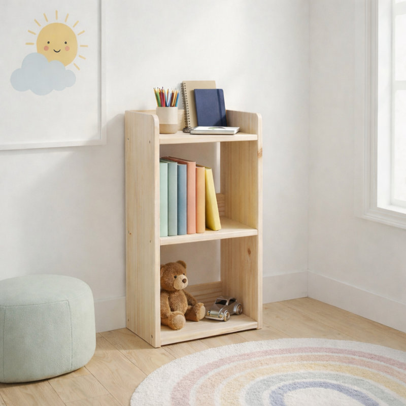 Bibliothèque Montessori à 2 niveaux, 2 niveaux