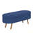 Ottoman Oval Storage Bench,Rubber Wood Legs(43.5"X16"X16")