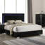 Meuble de chambre contemporain avec cadre de lit avec tête de lit à DEL et finition UV 1Pc-326439812-326439814