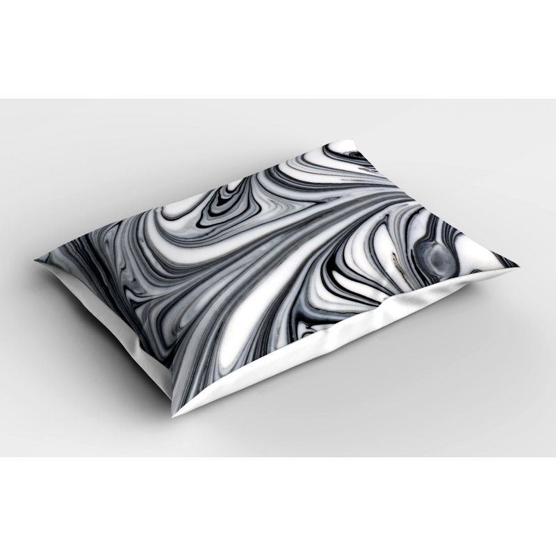 Marble Polyester Abstract Sham Set, Twin