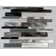 Twilight Random Sized Straight Edge Metal and Glass Mosaic Tile
