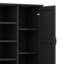 Armoire de rangement pour salle de bain avec panier à linge inclinable, tablettes réglables-113719203