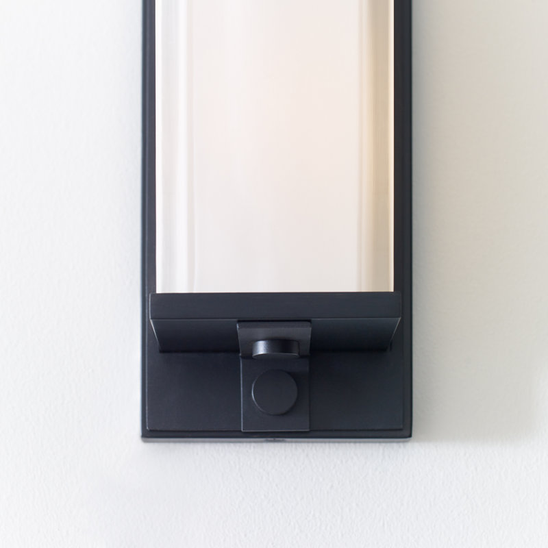 Logan 2 - Light Flush Mounted Sconce, Aged Iron, 16.5" H x 4" W x 8.3" D