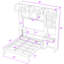 Lit escamotable en bois avec bureau, armoires, tiroir et tablettes-1374397433-1374397432