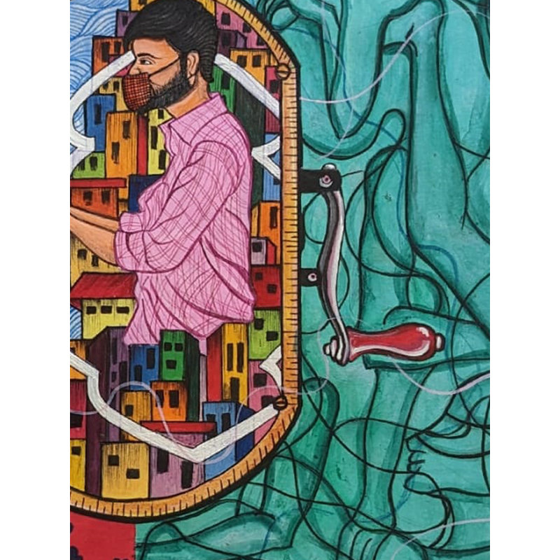 Tout sur moi | Technique mixte sur papier | Par Shivam Goyal