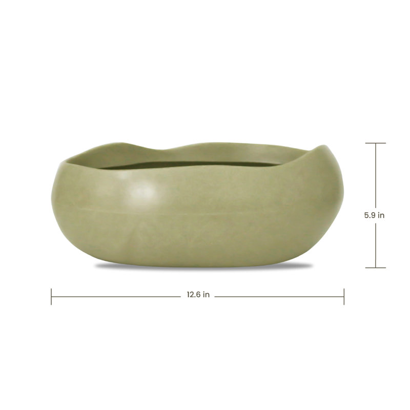 Pot à fleurs rond écologique Dhruvin ECOBO, usage intérieur / extérieur quatre saisons Rochas, Beige marbré