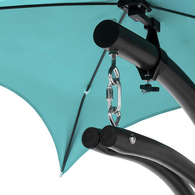 Chaise longue suspendue avec support Nagina, Sable (kaki)