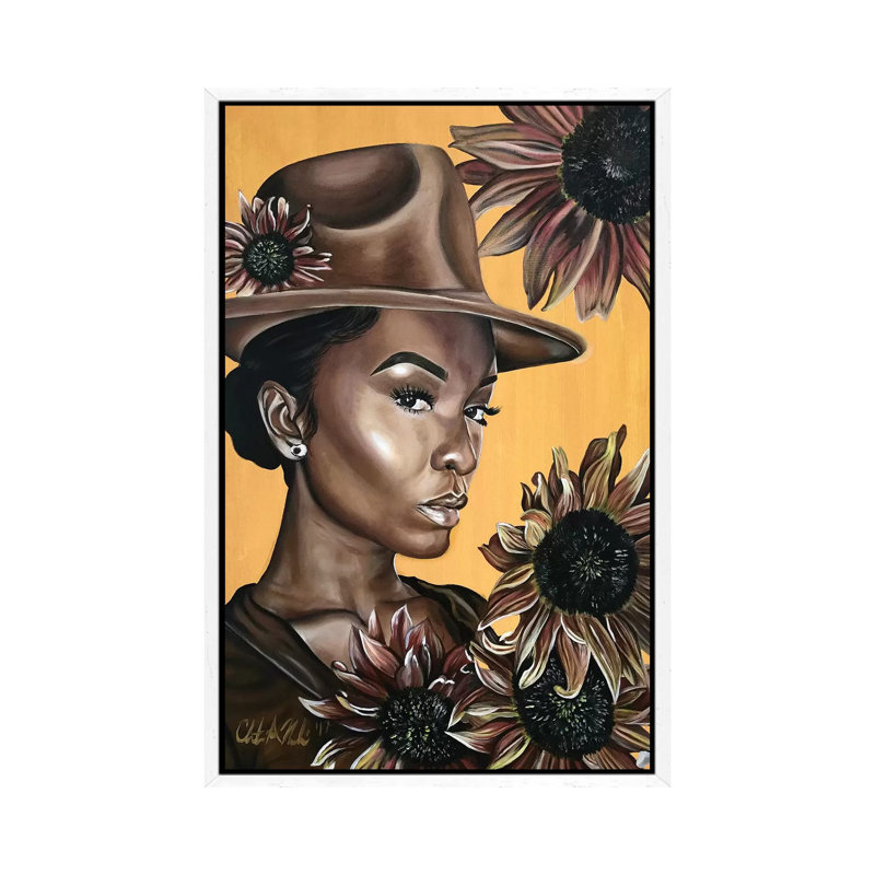 Her by Stina Aleah - Painting on Canvas, White Framed, 101.6 cm H x 66.04 cm W