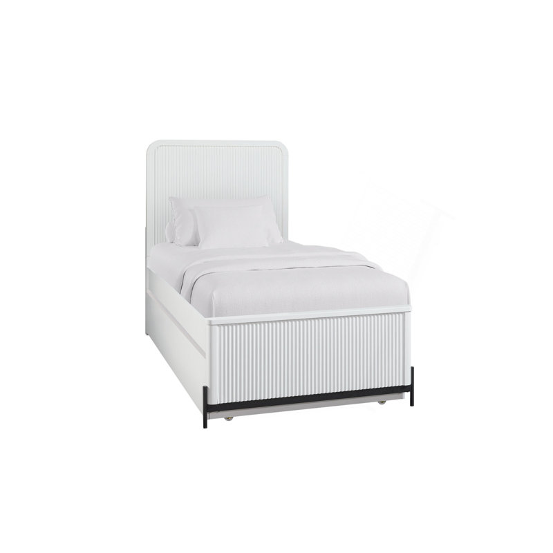 Lit gigogne simple en bois massif blanc et plus grand