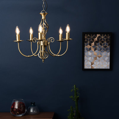 Basile 5 - Light Candle Style Chandelier